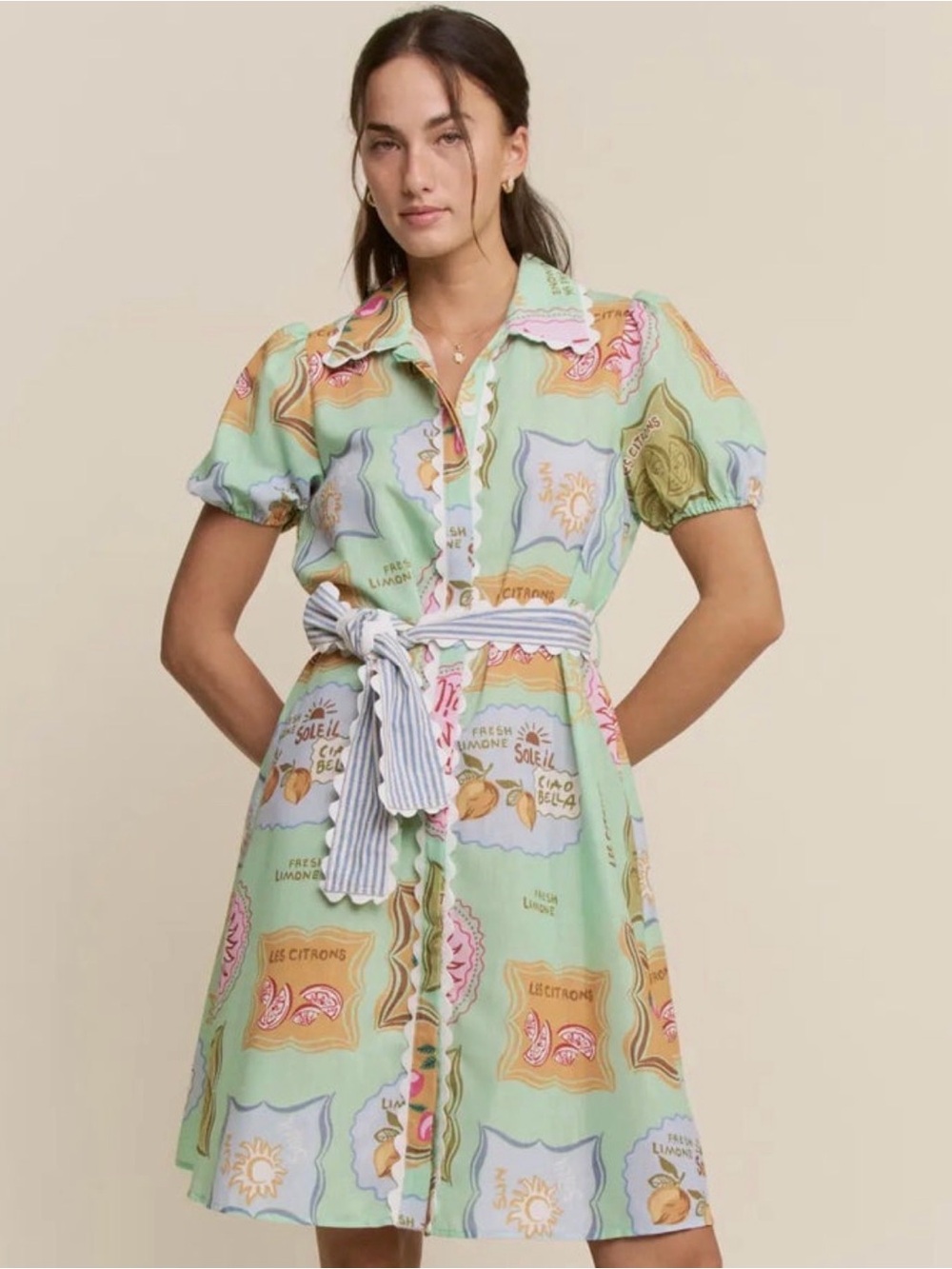 Davi & Dani REGULAR/PLUS Women’s Linen Dress